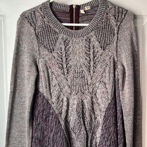 Anthropologie knit dark purple sweater size small